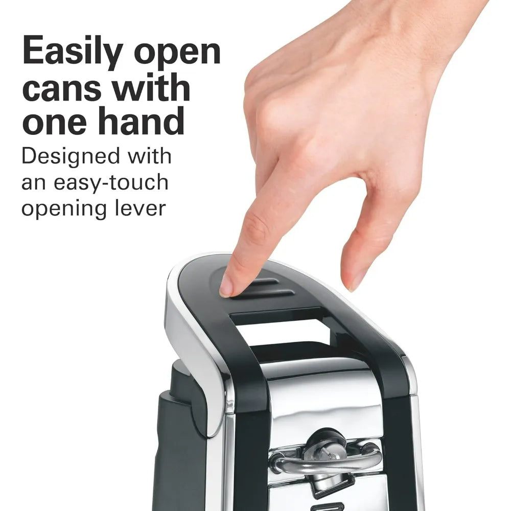Hamilton Beach Smooth Touch Electric Automatic Can Opener Easy Push Down Lever Eliminates Sharp Edges Opens All Standard-Size