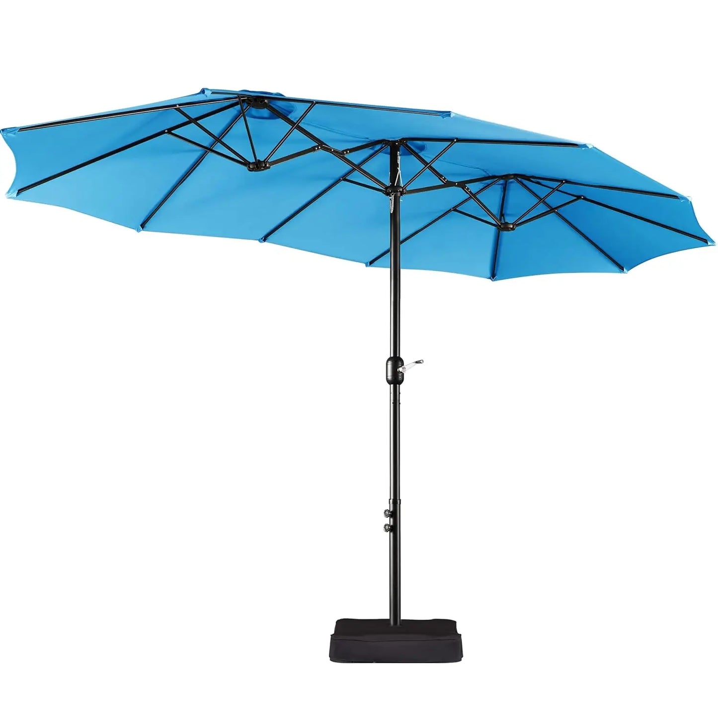 Double Sided Patio Market Umbrella With Base Included UV Resistant