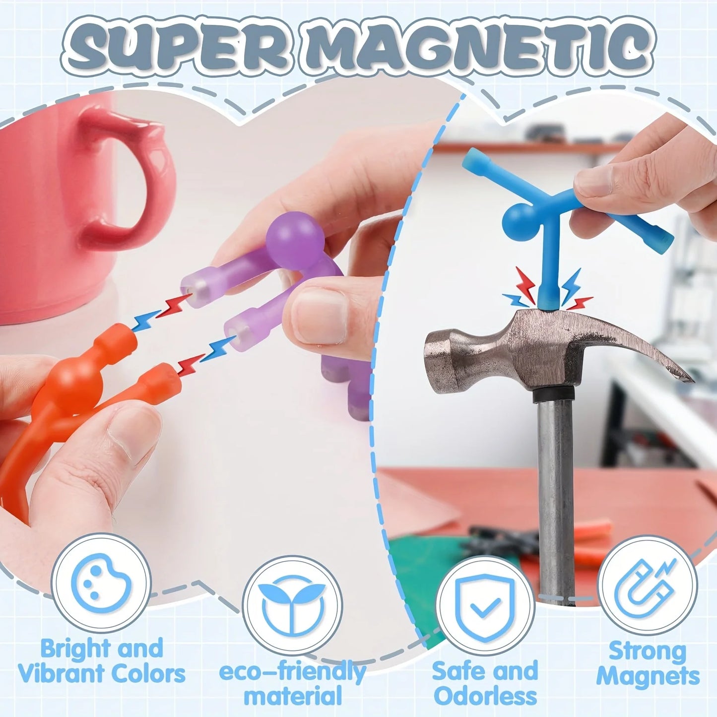 10Pcs Magnetic Travel Toys, Cute People Magnets for Car Airplane, Fidget Sensory Fun