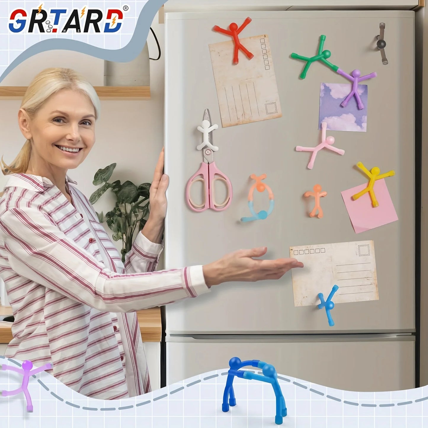 10Pcs Magnetic Travel Toys, Cute People Magnets for Car Airplane, Fidget Sensory Fun
