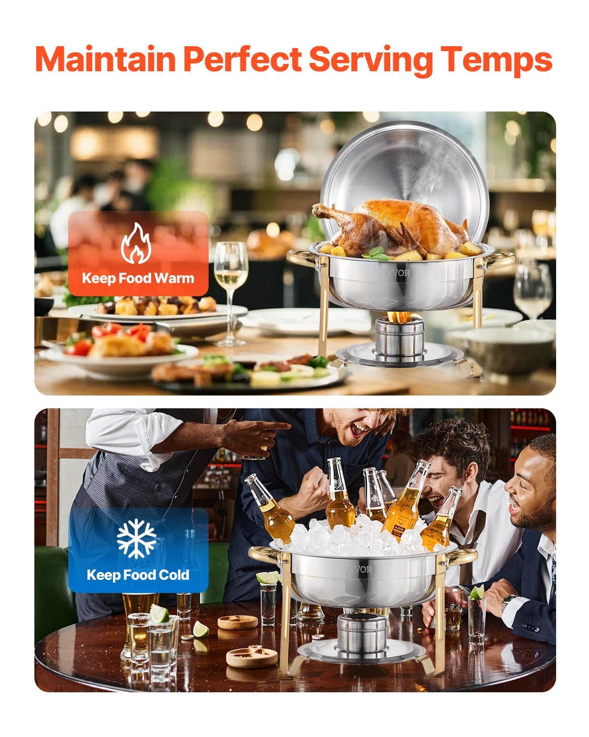 SucceBuy Chafing Dish Buffet Set Stainless Steel Warmer