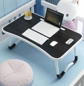 Folding Laptop Lap Desk With Side Storage Drawer Portable