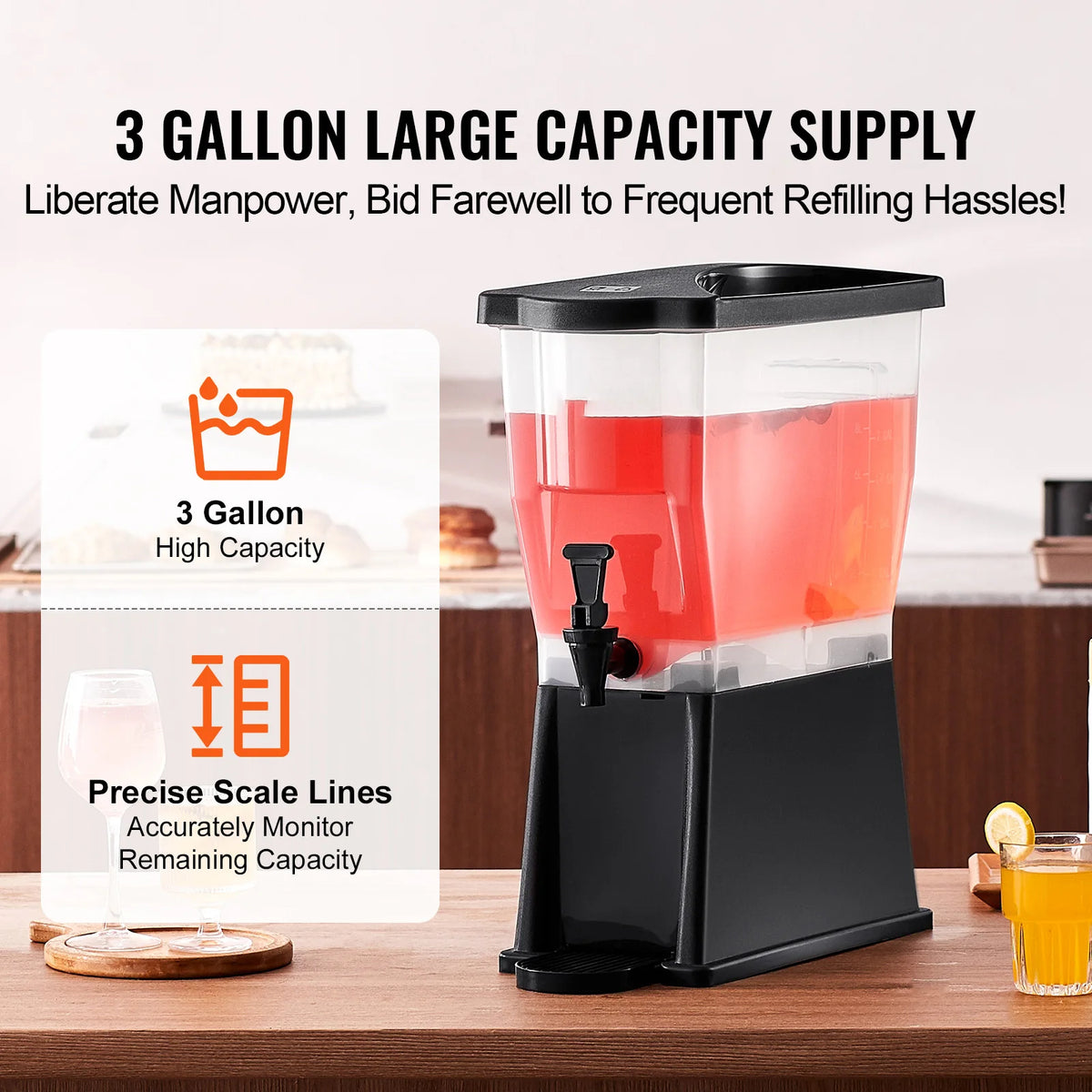 SucceBuy Party Beverage Dispenser With Spigot And Stand