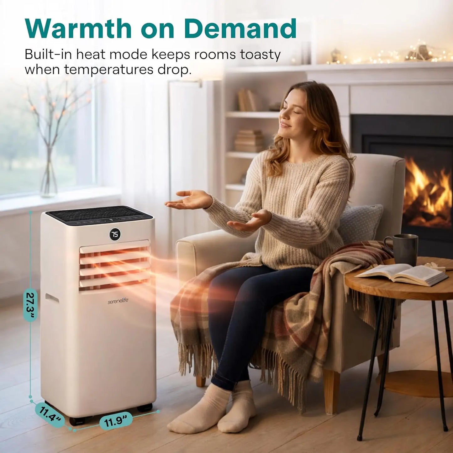 8,000 BTU Portable Air Conditioner and Heater, Small AC with Dehumidifier and Fan, Wifi Function, Mini AC Unit with, Customized