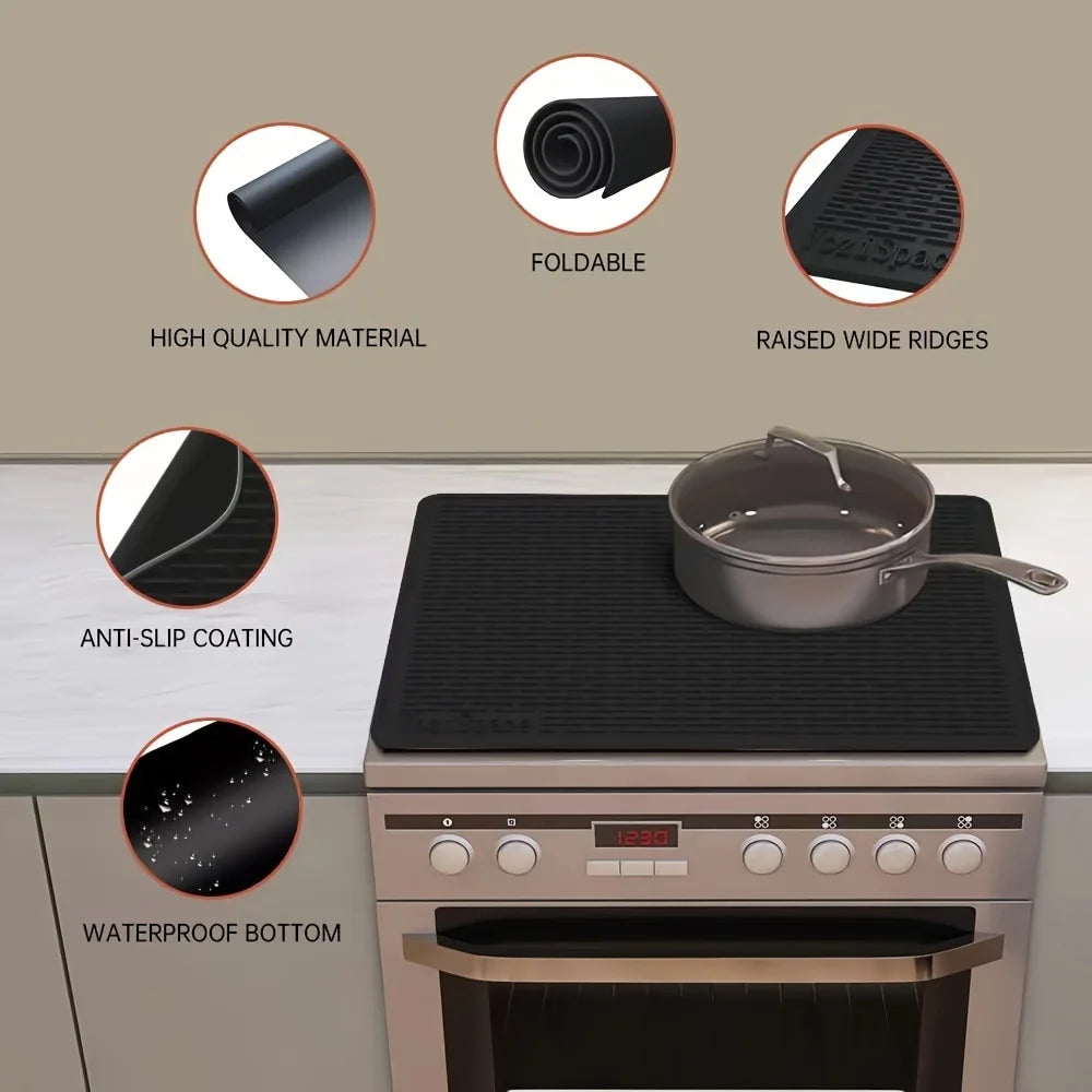 Silicone Stove Top Cover Mat Heat Resistant Protector For Glass Cooktops