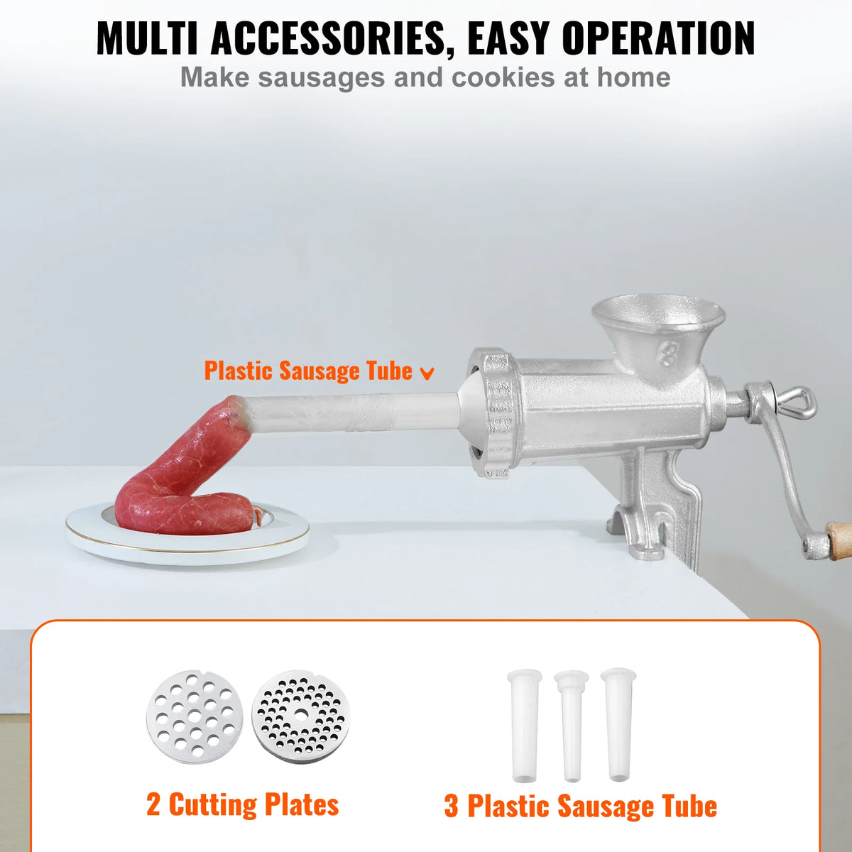 Succebuy Manual Meat Grinder Heavy Duty Cast Iron Table Clamp