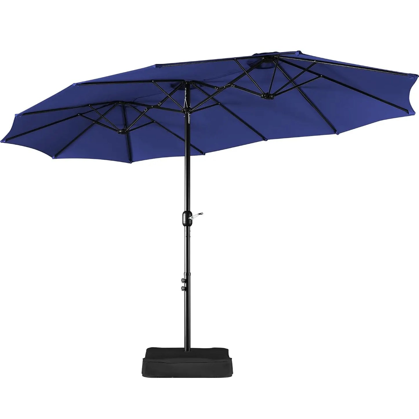 Double Sided Patio Market Umbrella With Base Included UV Resistant