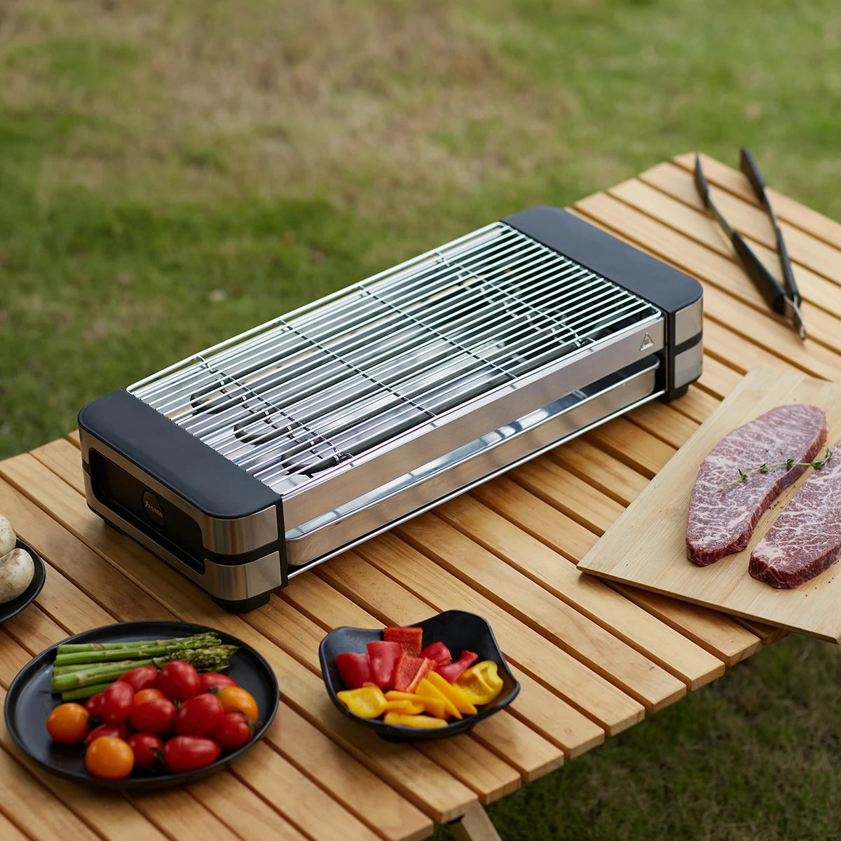 AMERZIS Stainless Steel Electric Grill With Temperature Control