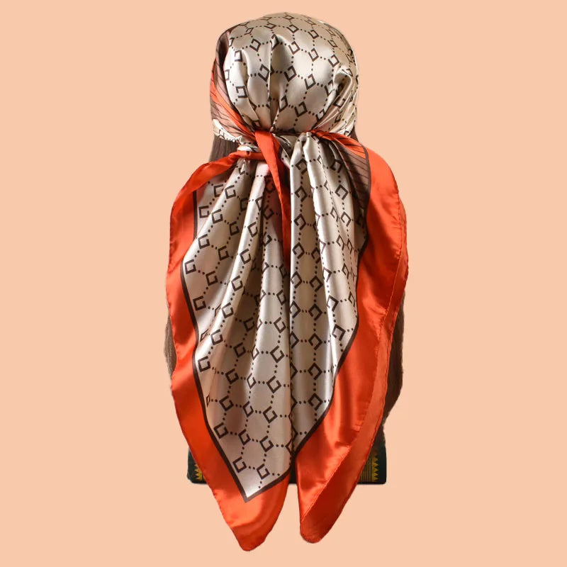 YWQLWJ Satin Square Scarf For Women Beach Accessory Multiuse