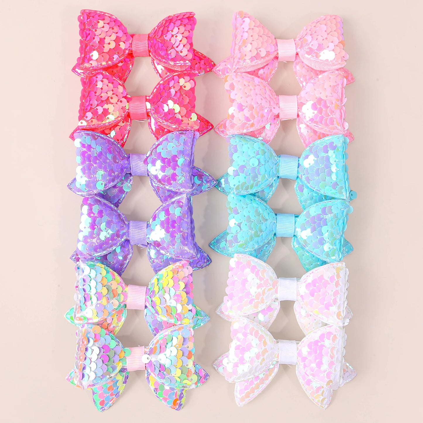 Cute Sequin Hair Bows for Girls and Kids Party Clips