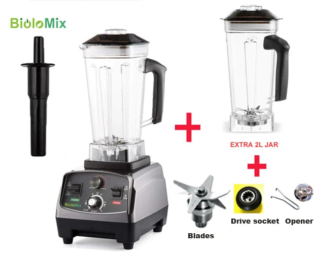 Biolomix 3HP 2200W Heavy Duty Commercial Blender Mixer Juicer