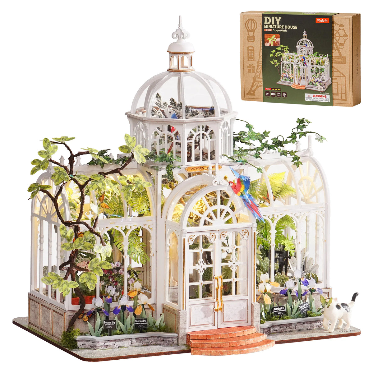 Rolife Wooden Dollhouse 3D Puzzle Oxygen Oasis Led Craft Kit