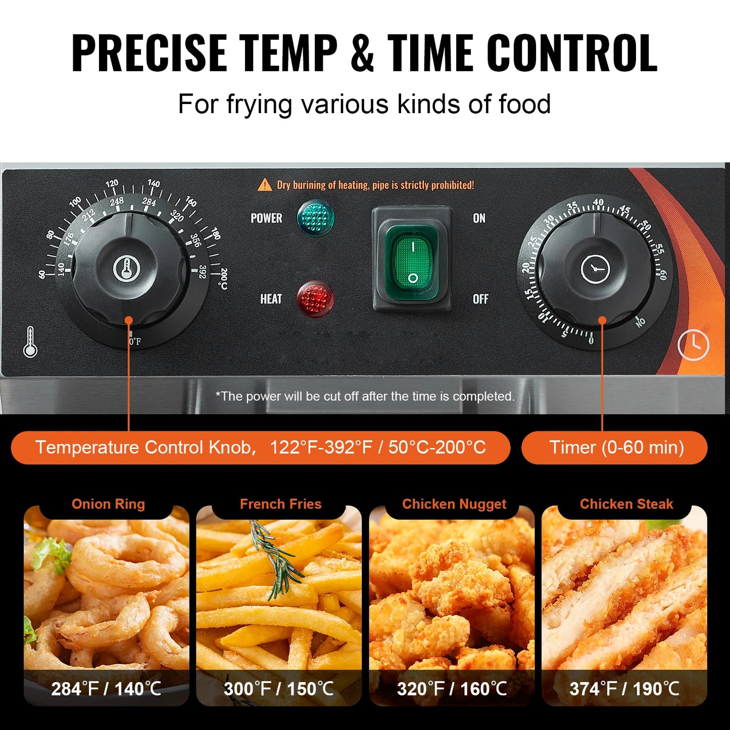 SucceBuy Dual Tank Electric Deep Fryer Countertop For Commercial Use