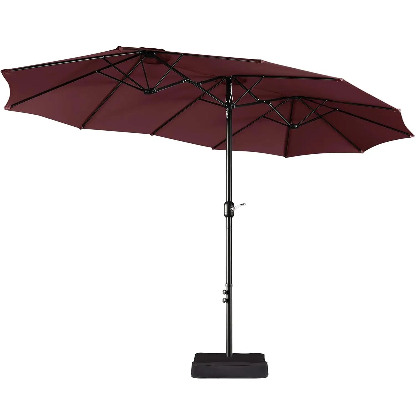 Double Sided Patio Market Umbrella With Base Included UV Resistant