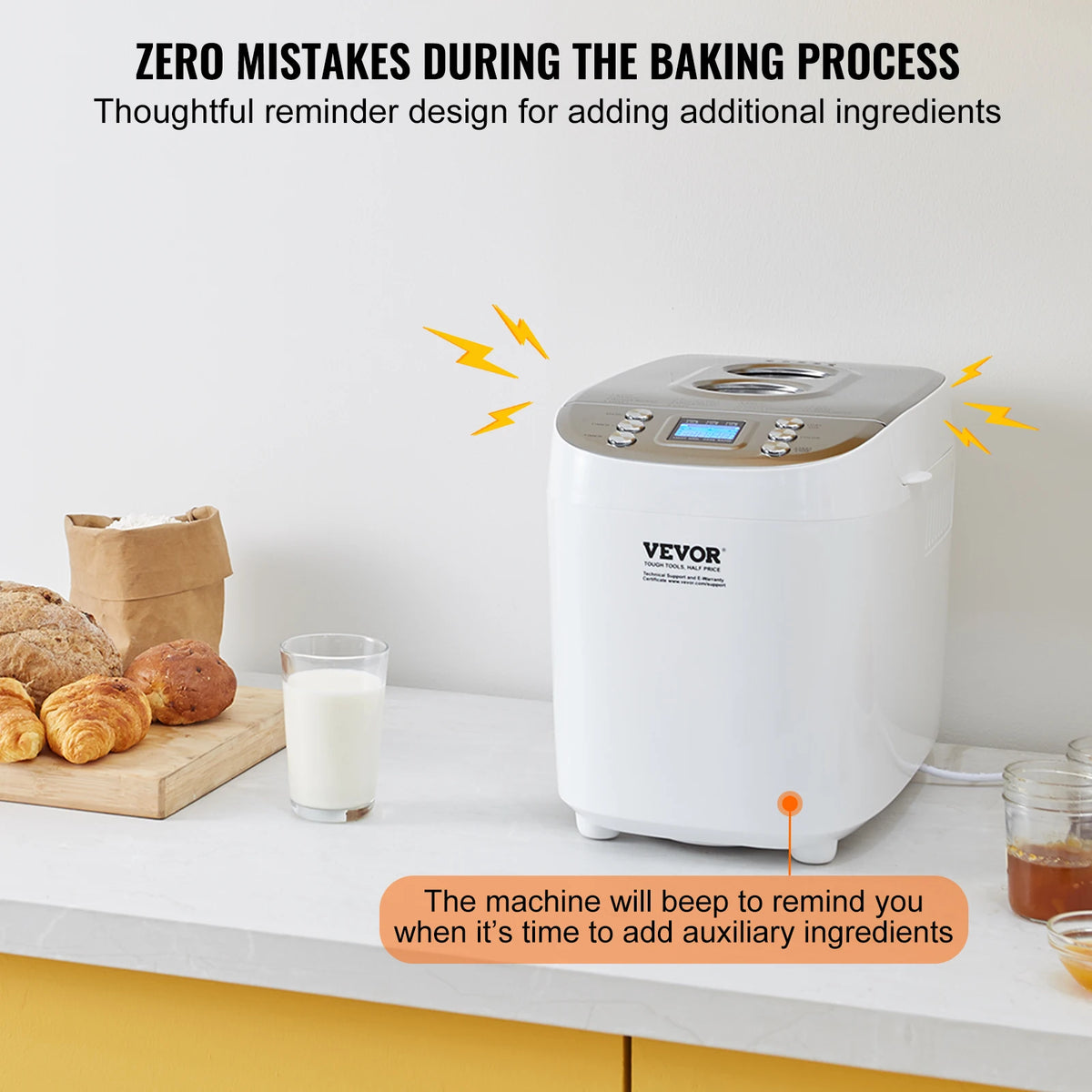 SucceBuy 15 Program Automatic Bread Maker With Gluten Free Setting
