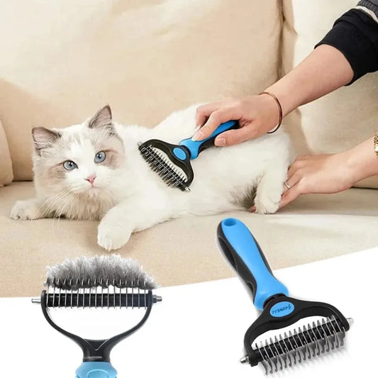Double Sided Pet Grooming Brush Hair Remover Comb For Cats