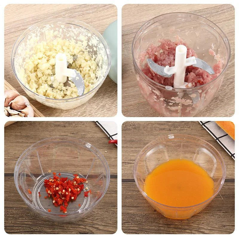 Manual Stainless Steel Garlic Chopper For Vegetable Rotation Press