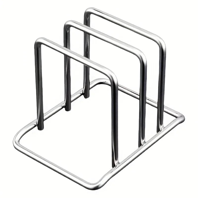 Space Saving Stainless Steel Heavy-Duty Pot Lid And Cutting Board Organizer Rack