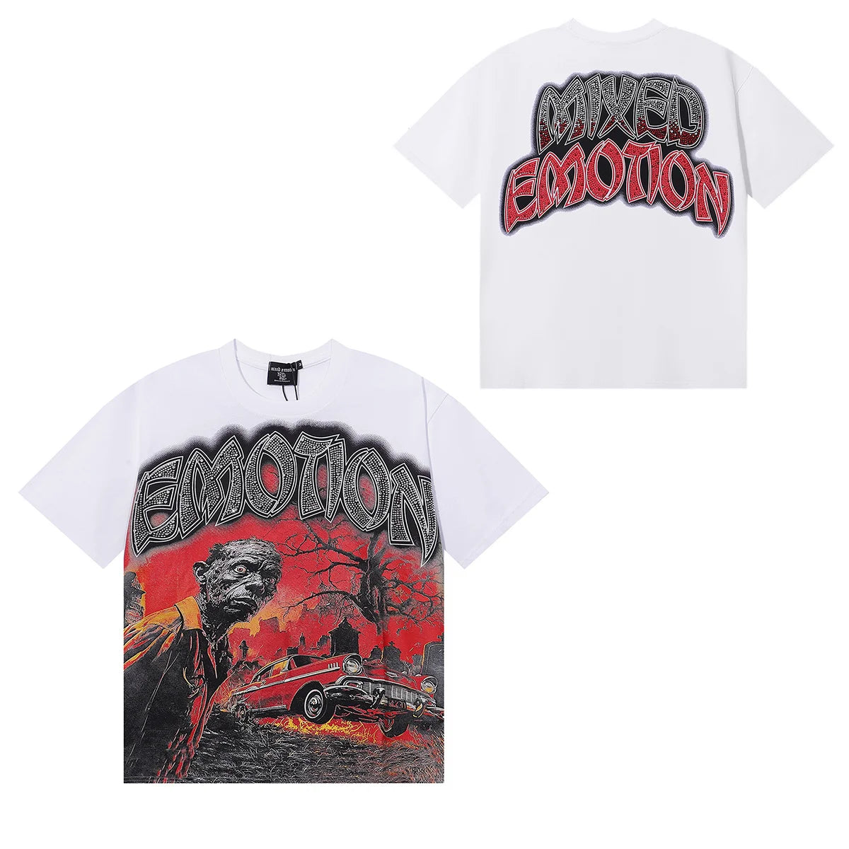 Streetwear Mixed Emotions Graphic Tee For Men And Women