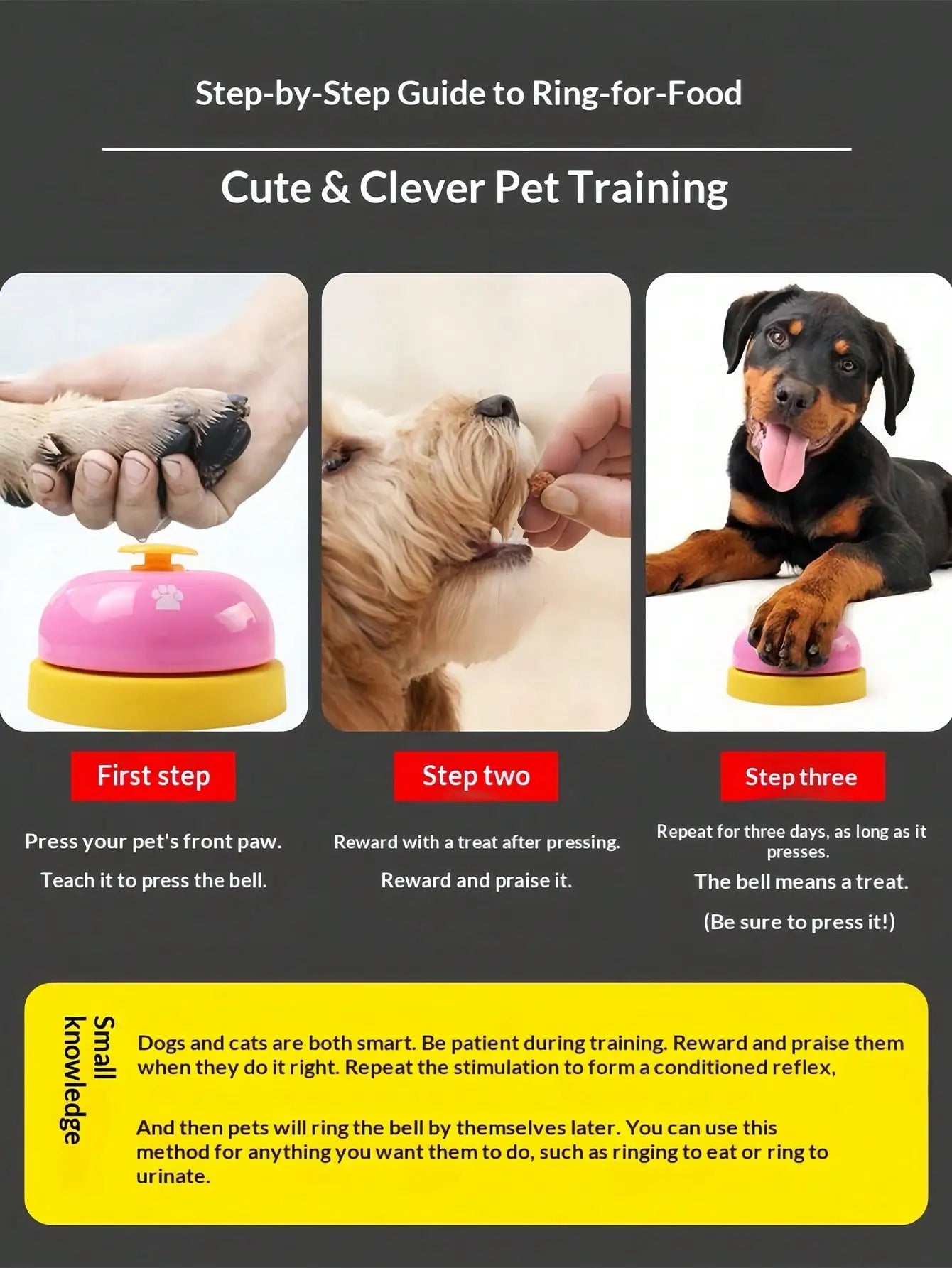1 Set Pet Training Bells, Dog Potty Training And Outdoor Communication Bells, Dog Agility Training Interactive Toys