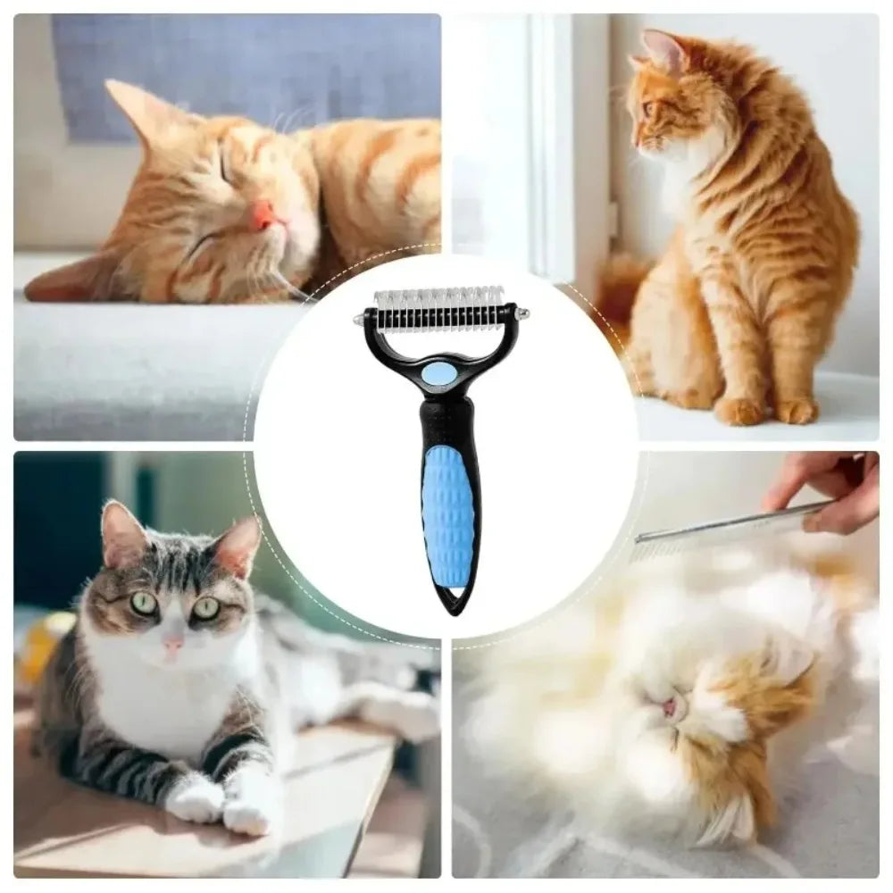 Double Sided Pet Grooming Brush Hair Remover Comb For Cats