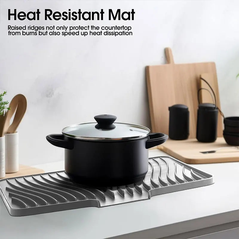 PGY Silicone Dish Drying Mat For Kitchen Counter Non Slip
