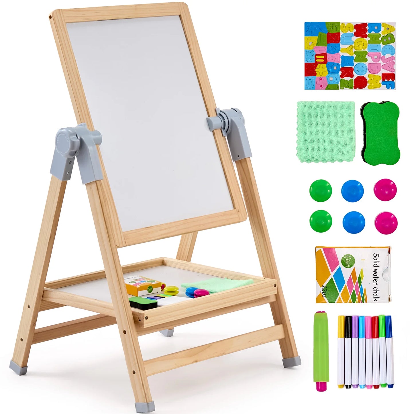 SucceBuy Standing Magnetic Drawing Board WordPad Art Easel For Kids
