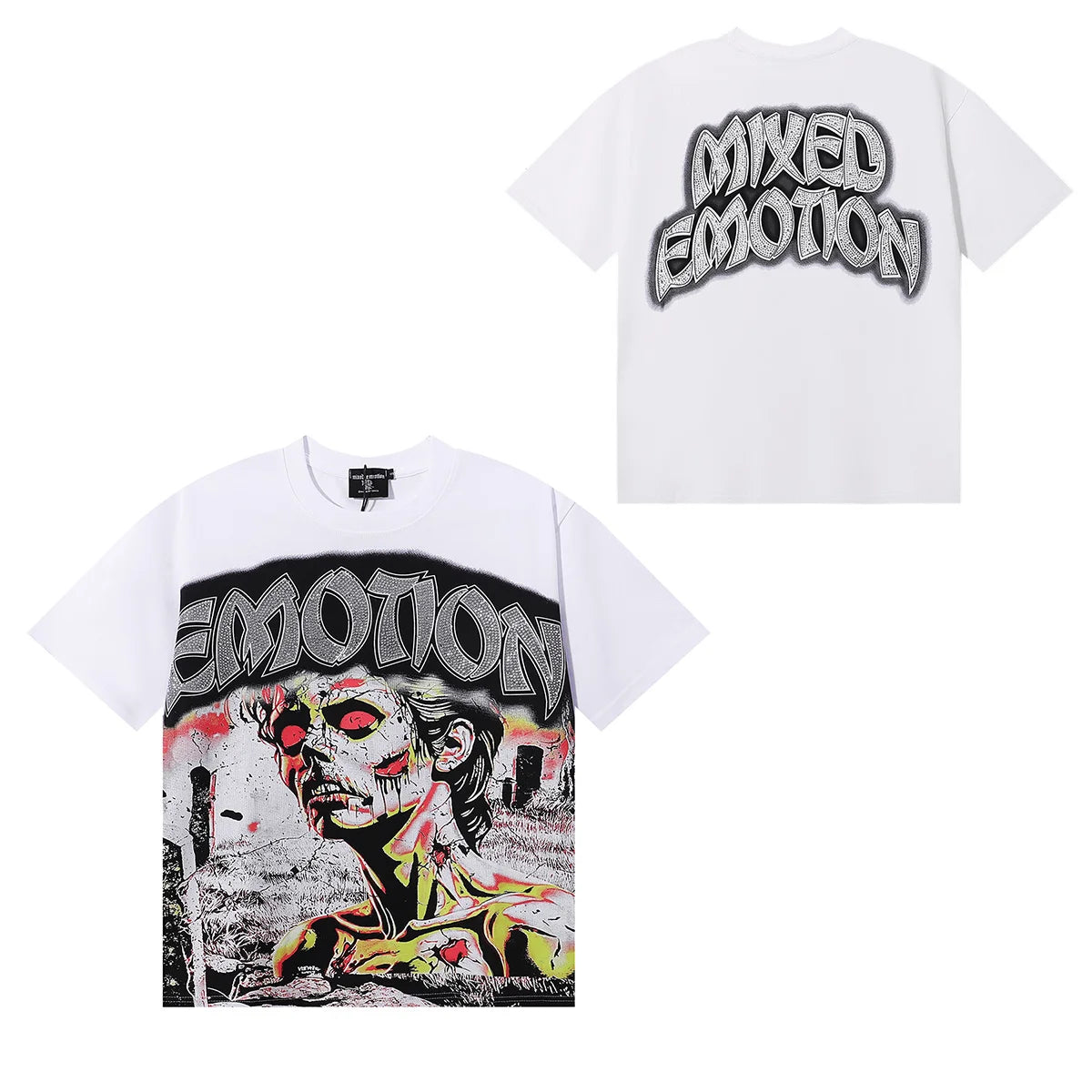 Streetwear Mixed Emotions Graphic Tee For Men And Women