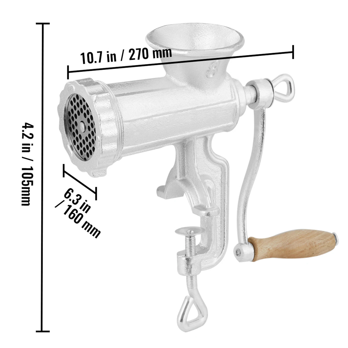Succebuy Manual Meat Grinder Heavy Duty Cast Iron Table Clamp
