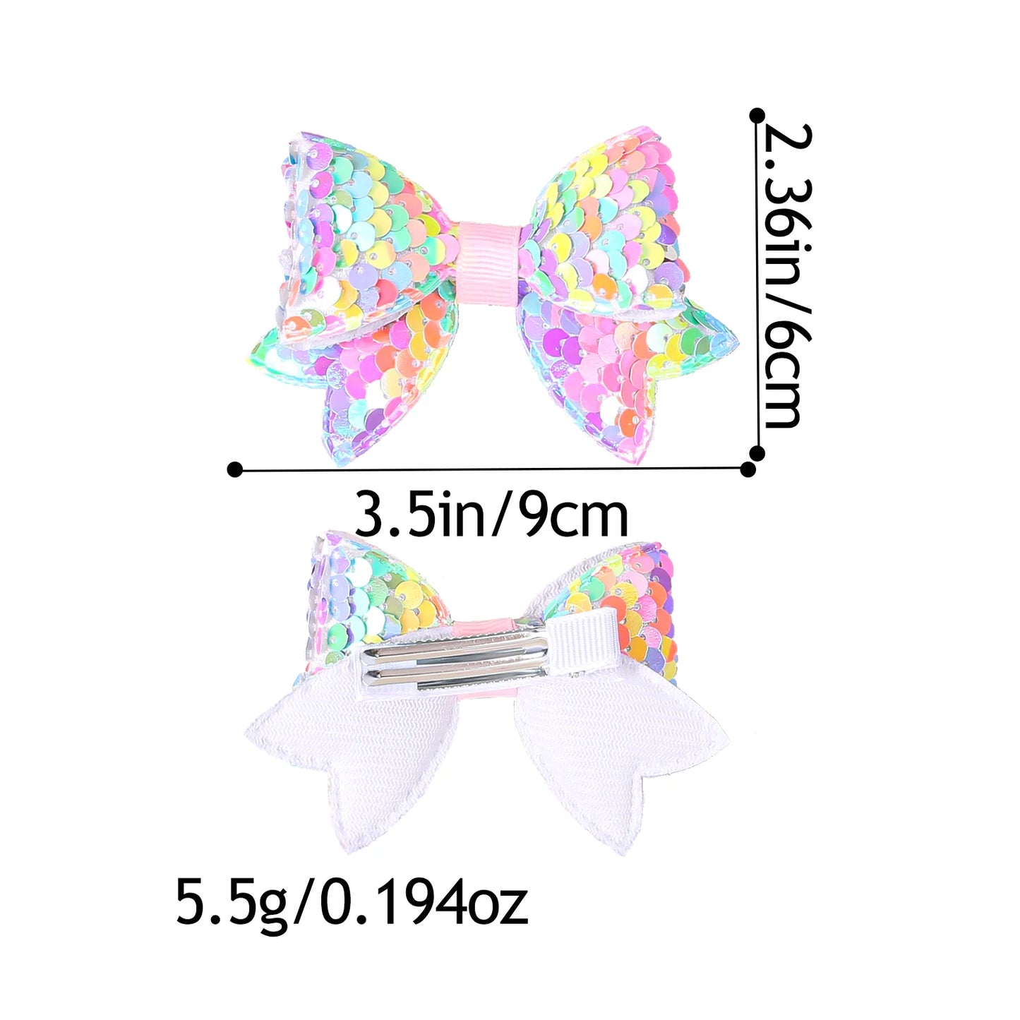 Cute Sequin Hair Bows for Girls and Kids Party Clips