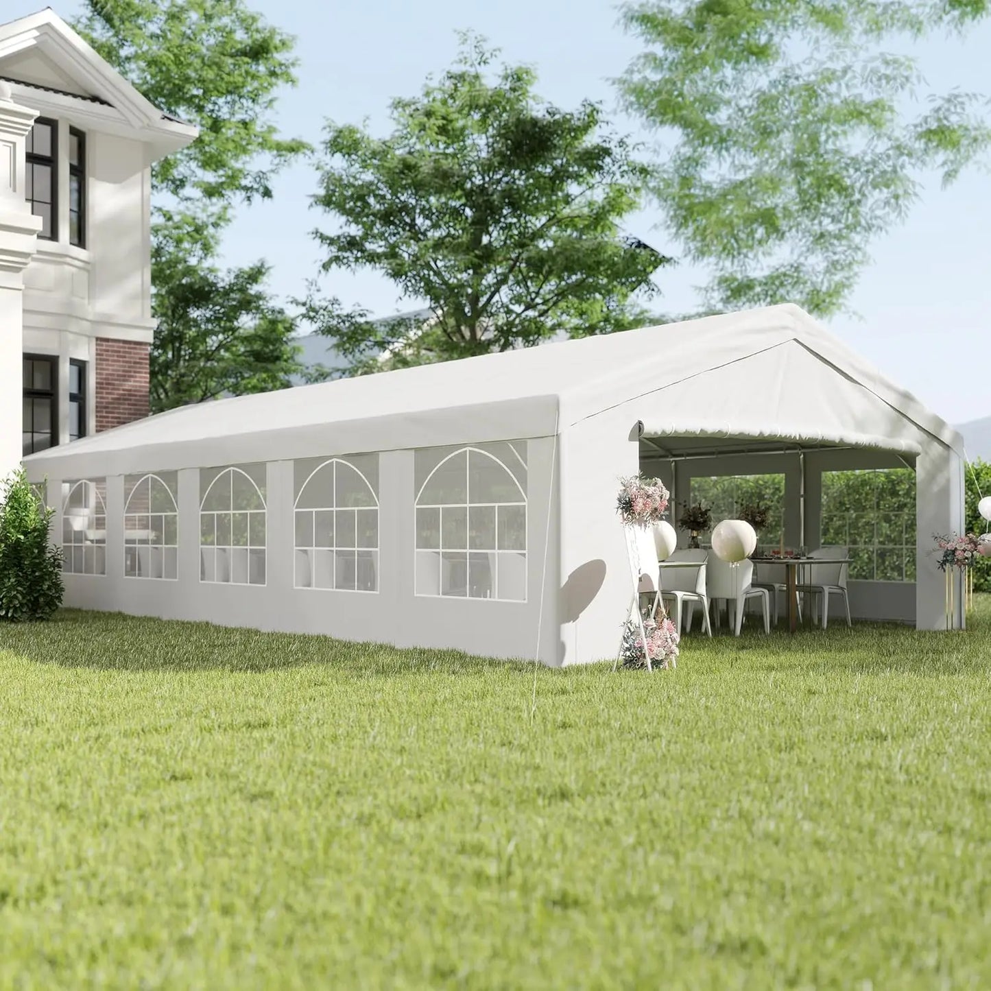 20x40ft Heavy Duty Party Tent Gazebo Wedding Event Shelter Removable Sidewalls Windows Waterproof White, Customized