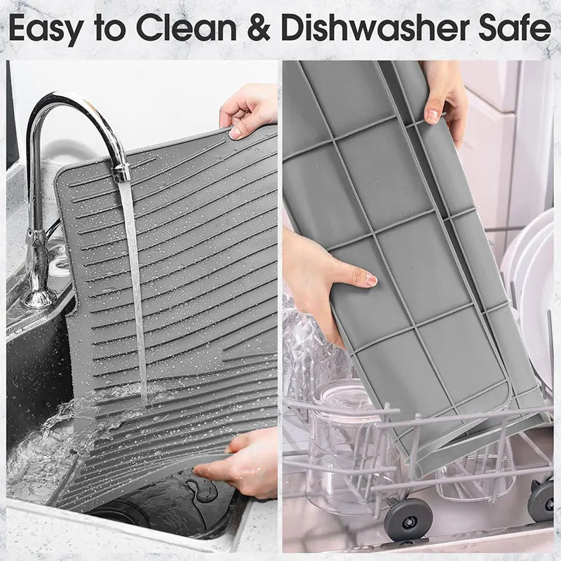 PGY Silicone Dish Drying Mat For Kitchen Counter Non Slip