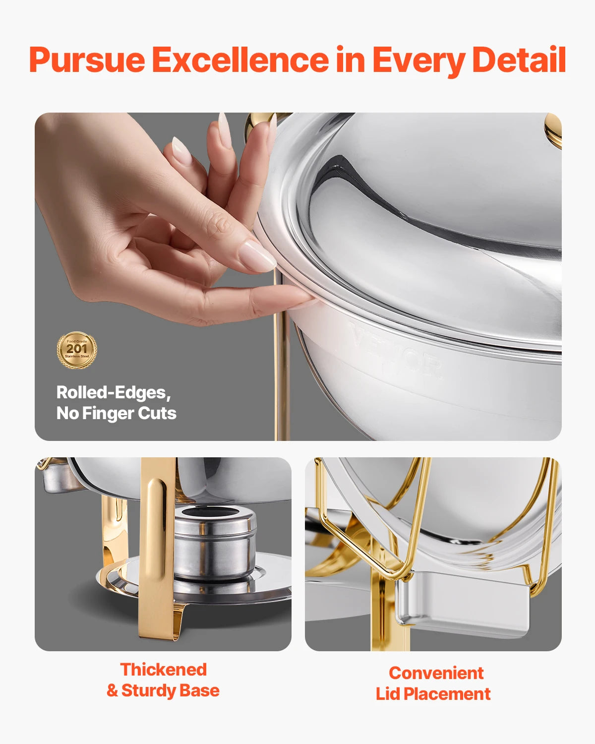 SucceBuy Chafing Dish Buffet Set Stainless Steel Warmer