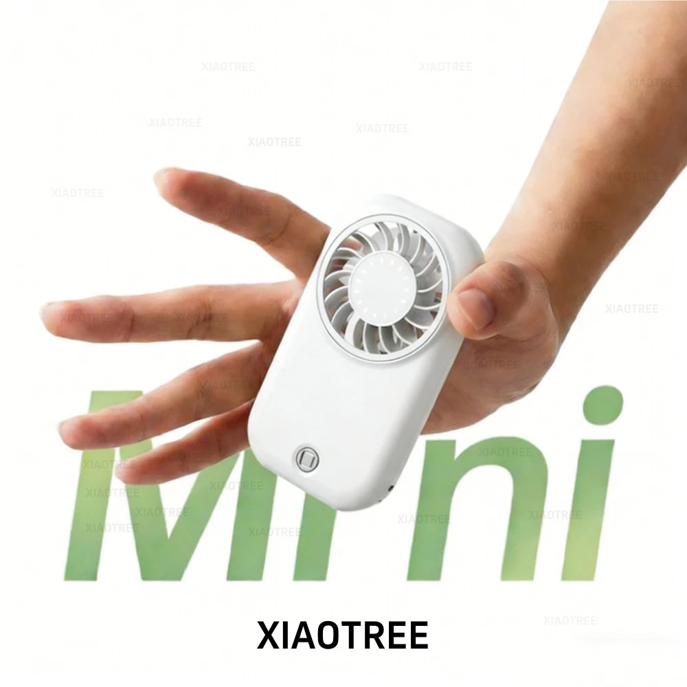 USB Rechargeable Portable Handheld Mini Fan 1200mAh Battery Powered Pocket Cooling Fan for Outdoor Travel Camping