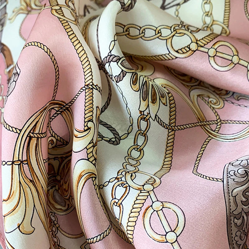 Square Polyester Scarf For Women Hijab Shawl Fashion Print Kerchief